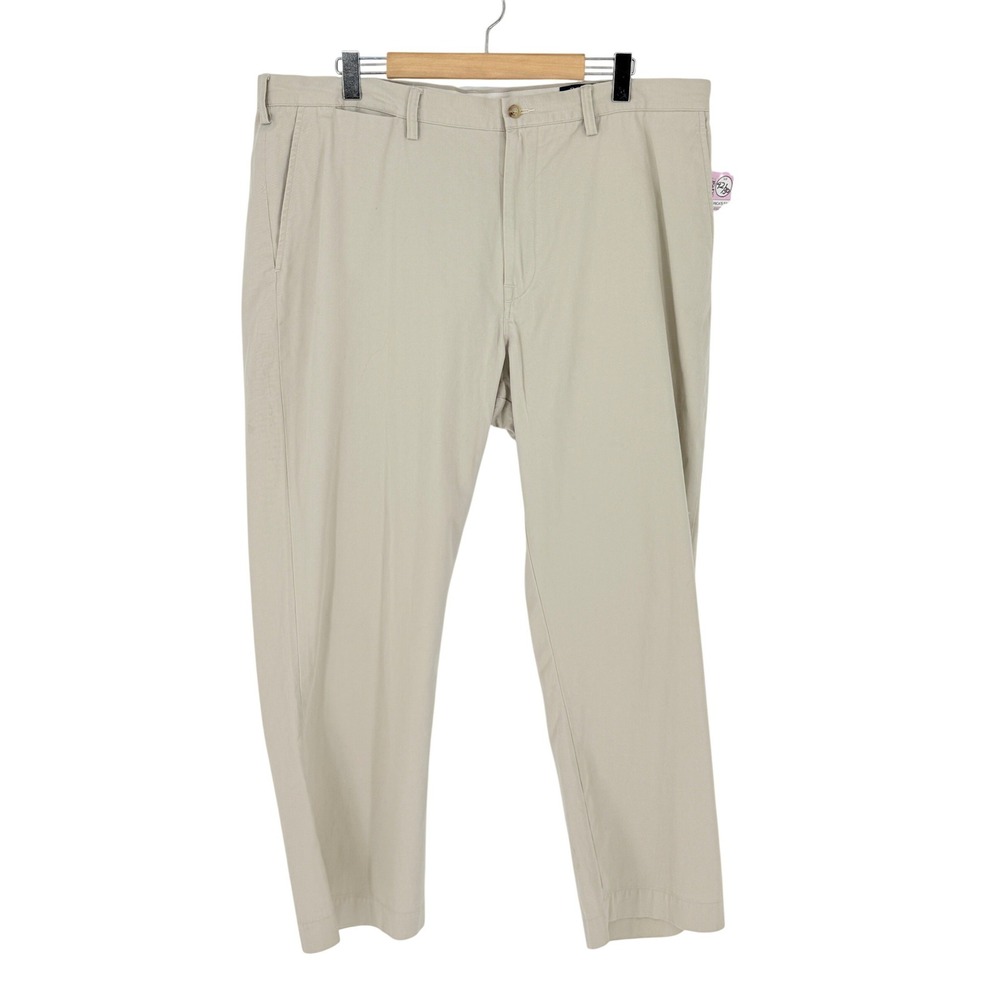 Polo Ralph Lauren Preppy Mens Classic Fit Chino Pants Tan Khaki 42x30 Office